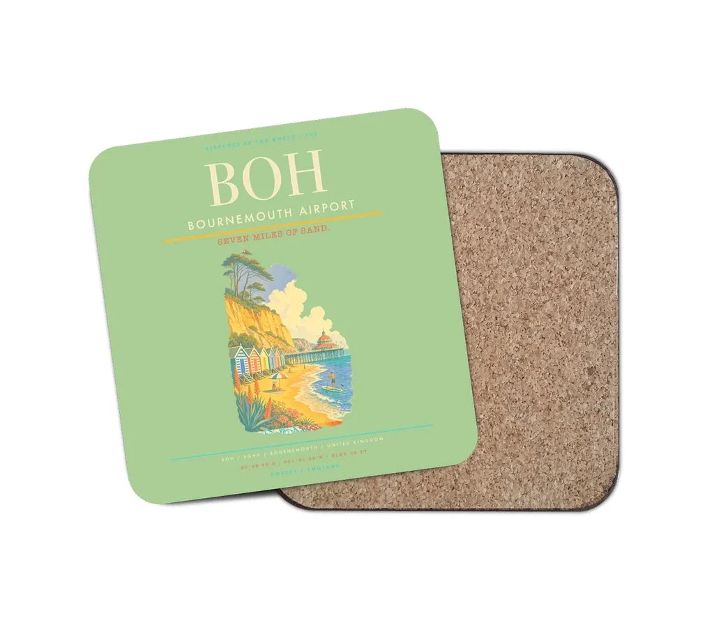 Bournemouth Airport BOH Coaster 1-Piece - Light Green