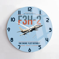 Thumbnail for F3H-2 Demon design on light blue no frame wall clock