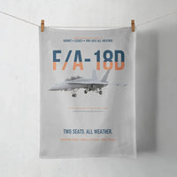 Thumbnail for F-A-18D Hornet Two Seats All Weather design on light gray towel