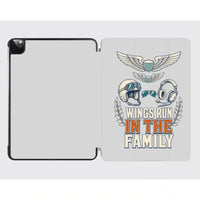 Thumbnail for Wings Run In The Family design on light gray ipad tablet case