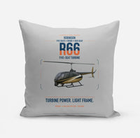 Thumbnail for Robinson R66 design on light gray pillow