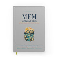 Thumbnail for Frederick W. Smith International Airport Memphis (MEM) design on light gray notebook