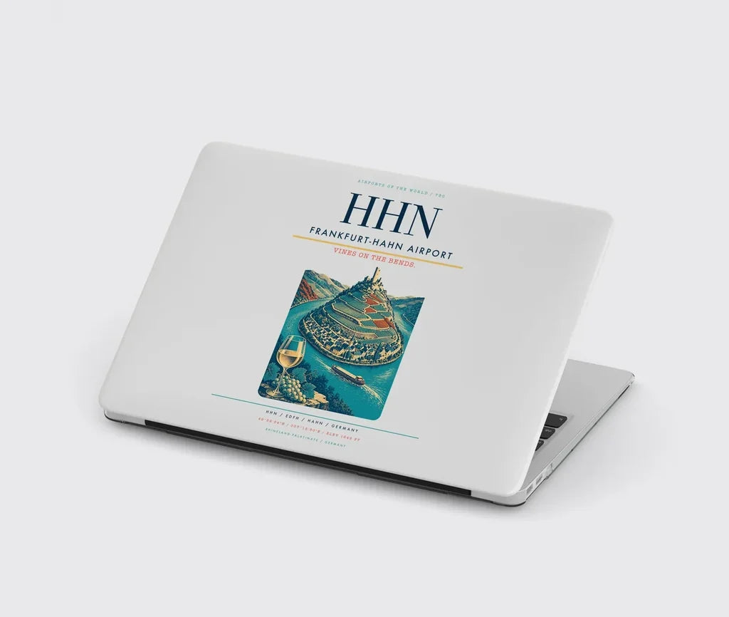 Frankfurt-Hahn Airport (HHN) design on light gray MacBook case