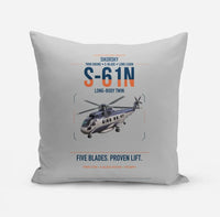 Thumbnail for Sikorsky S-61N design on light gray pillow