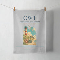 Thumbnail for Westerland Sylt Airport (GWT) design on light gray towel