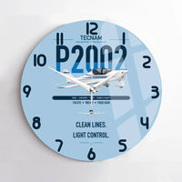 Thumbnail for Tecnam P2002 Sierra MkII design on light blue no frame wall clock