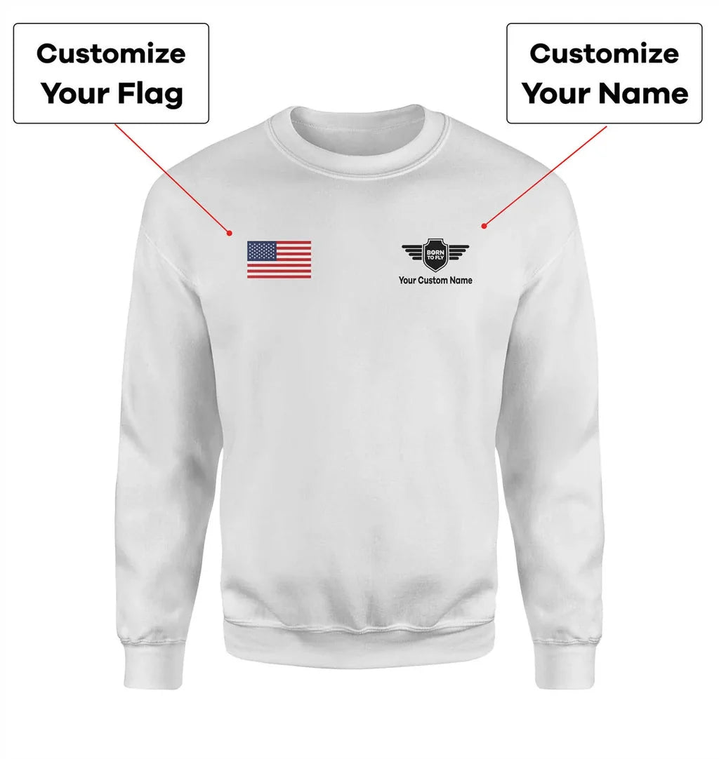 Customisable Flag & Name with Badge 3D Sweatshirt - view 6