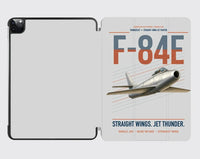 Thumbnail for F-84E Thunderjet design on light gray ipad tablet case