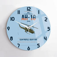 Thumbnail for Bell AH-1G Cobra design on light blue no frame wall clock