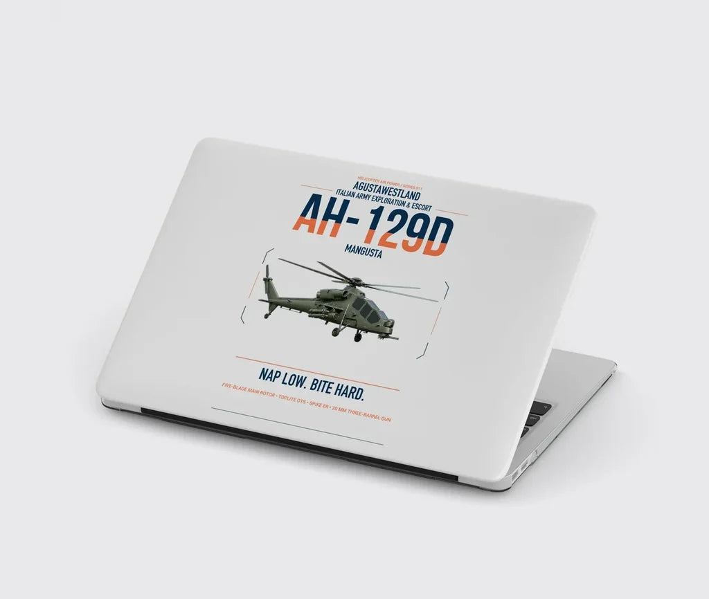AgustaWestland AH-129D Mangusta design on light gray MacBook case