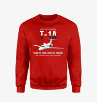 Thumbnail for T-1A Jayhawk Advanced Jet Trainer design on red sweatshirt