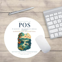Thumbnail for Piarco International Airport (POS) design on white round mouse pad