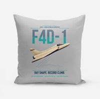 Thumbnail for F4D-1 Skyray design on light gray pillow