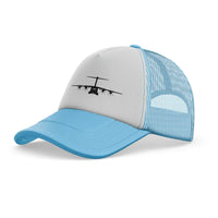 Thumbnail for Airbus A400M Silhouette trucker cap - light blue