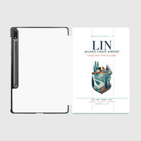Thumbnail for Milano Linate Airport (LIN) design on white samsung tablet tablet case