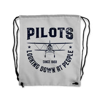 Thumbnail for Pilots Looking Down at People Drawstring Bag - view 6