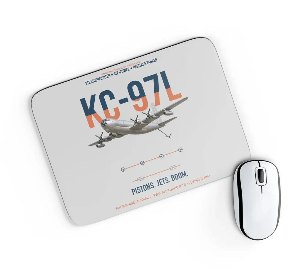 KC-97L STRATOFREIGHTER design on light gray rectangle mouse pad