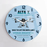 Thumbnail for Freefly Alta X design on light blue no frame wall clock