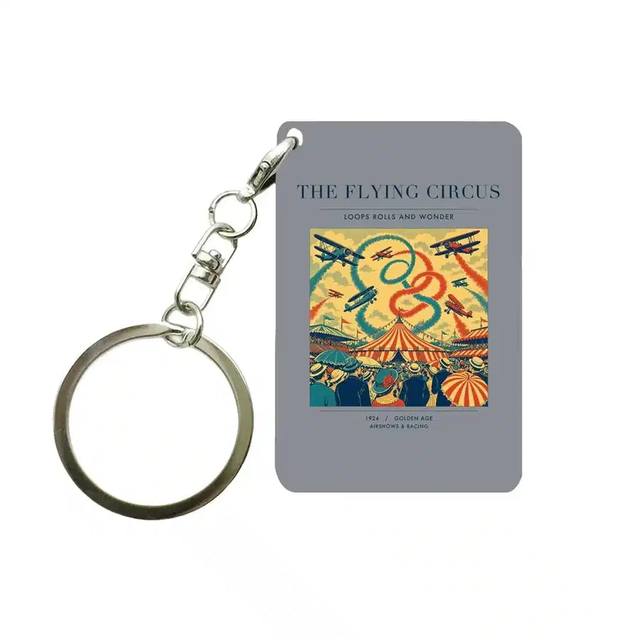 VINTAGE G4026 - The Flying Circus - Designed Key Chain design on gray