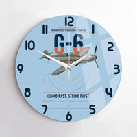 Thumbnail for Messerschmitt Bf 109G-6 design on light blue no frame wall clock