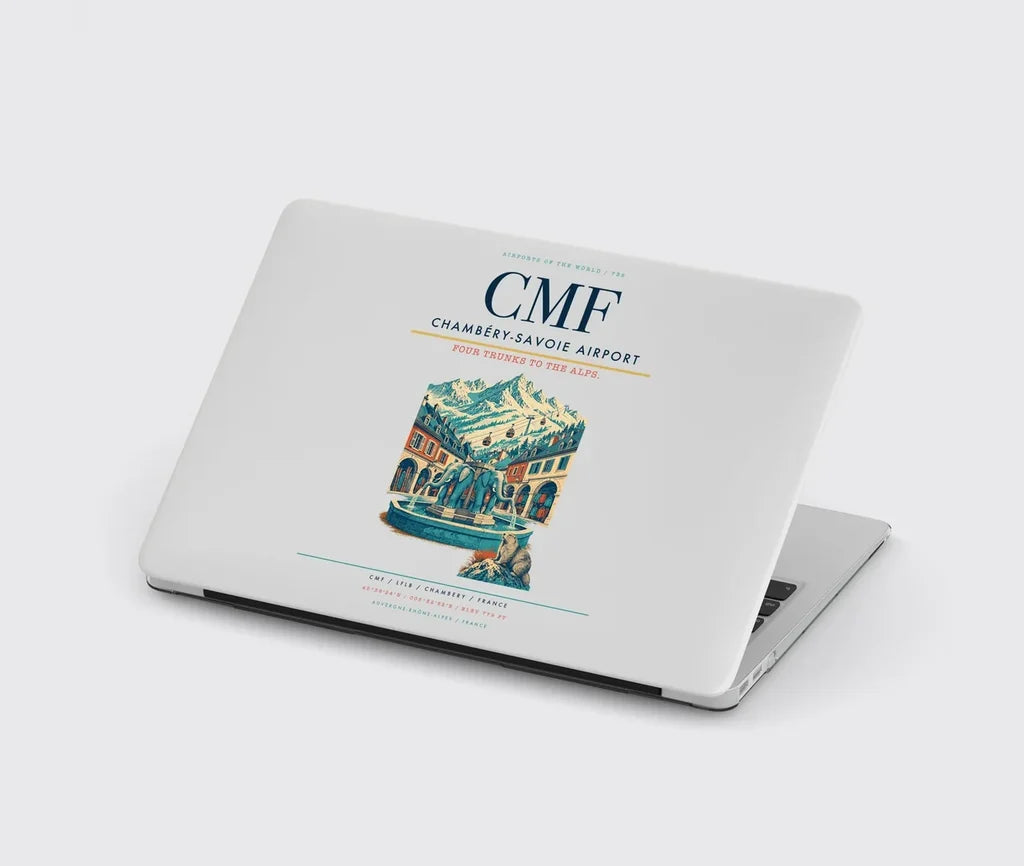 Chambéry-Savoie Airport (CMF) design on light gray MacBook case