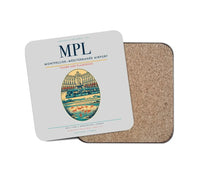 Thumbnail for Montpellier–Méditerranée Airport (MPL) design on light gray 1 piece coaster