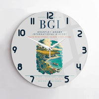 Thumbnail for Grantley Adams International Airport (BGI) design on light gray no frame wall clock