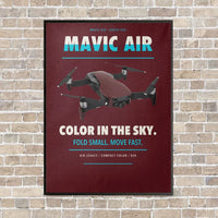 Thumbnail for DJI Mavic Air vertical canvas print - framed - dark red background