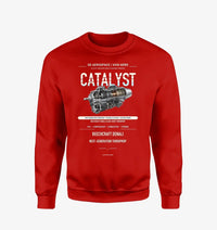 Thumbnail for CATALYST design on red sweatshirt