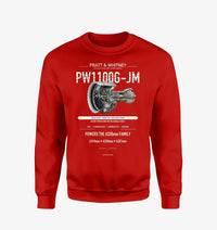 Thumbnail for PW1100G-JM design on red sweatshirt