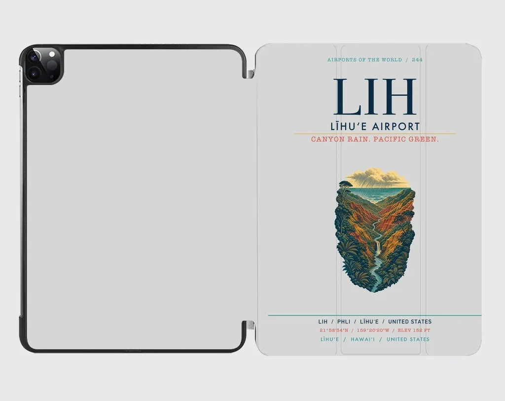 Līhuʻe Airport (LIH) design on light gray ipad tablet case
