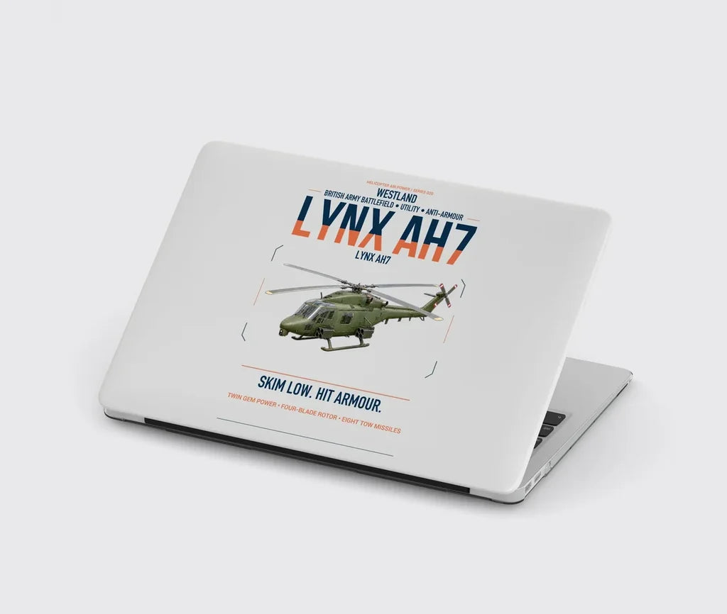 Westland Lynx AH7 design on light gray MacBook case