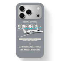 Thumbnail for Cessna Citation Sovereign+ design on gray magsafe iphone case, for iPhone 17 Pro