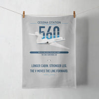 Thumbnail for Cessna Citation 560 - Citation V design on light gray towel