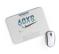 Thumbnail for Bombardier Learjet 60XR design on light gray rectangle mouse pad