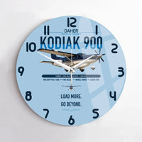 Thumbnail for Daher Kodiak 900 design on light blue no frame wall clock