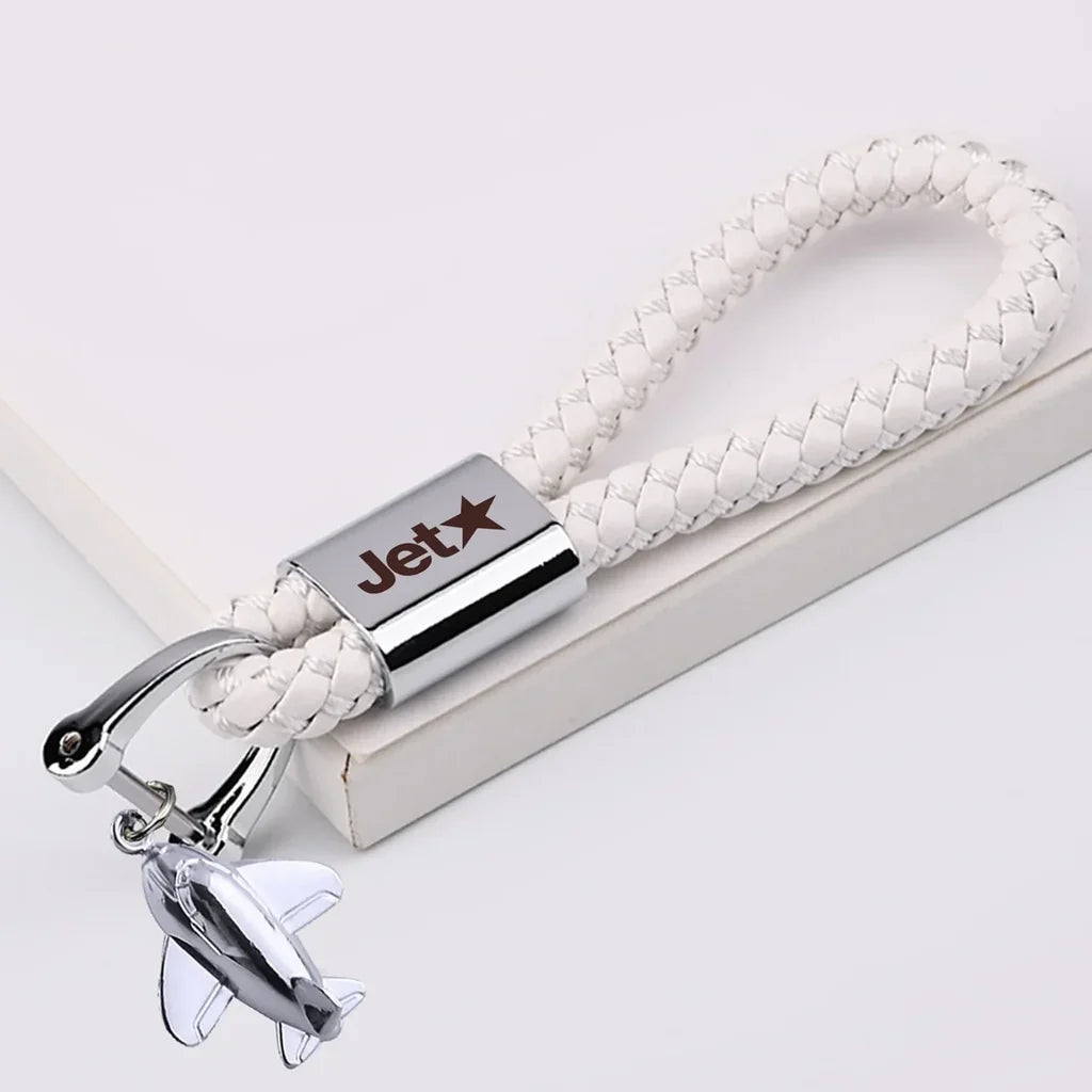 Customisable Jetstar Airlines Design Leather Car Key Chain - view 6