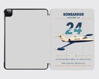 Thumbnail for Bombardier Learjet 24 design on light gray ipad tablet case