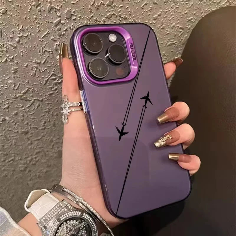 Aircraft Diagonal Laser Hard iPhone Case - view 6