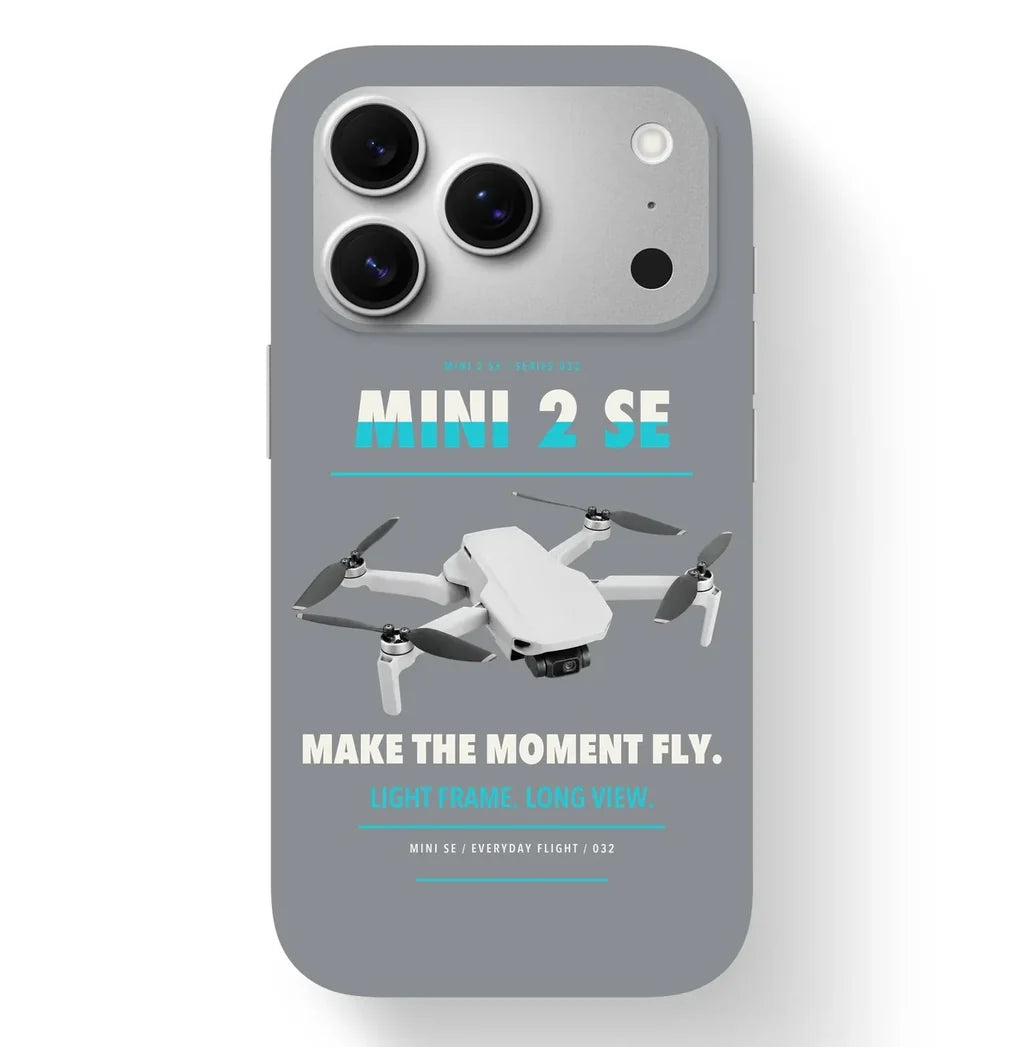 DJI Mini 2 SE Case design on gray iphone case