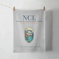 Thumbnail for Newcastle International Airport (NCL) design on light gray towel
