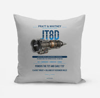 Thumbnail for JT8D design on light gray pillow