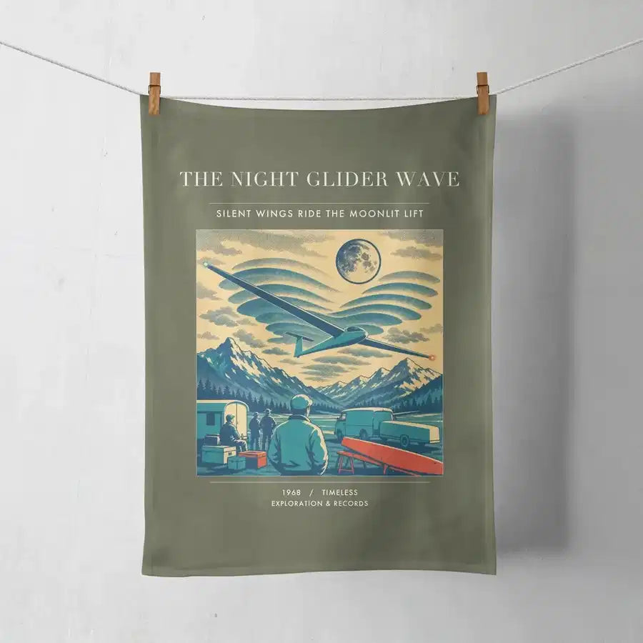 VINTAGE G4473 - The Night Glider Wave - Designed Towels design on greenarmy