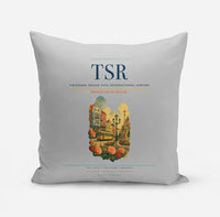 Thumbnail for Timișoara Traian Vuia International Airport (TSR) design on light gray pillow