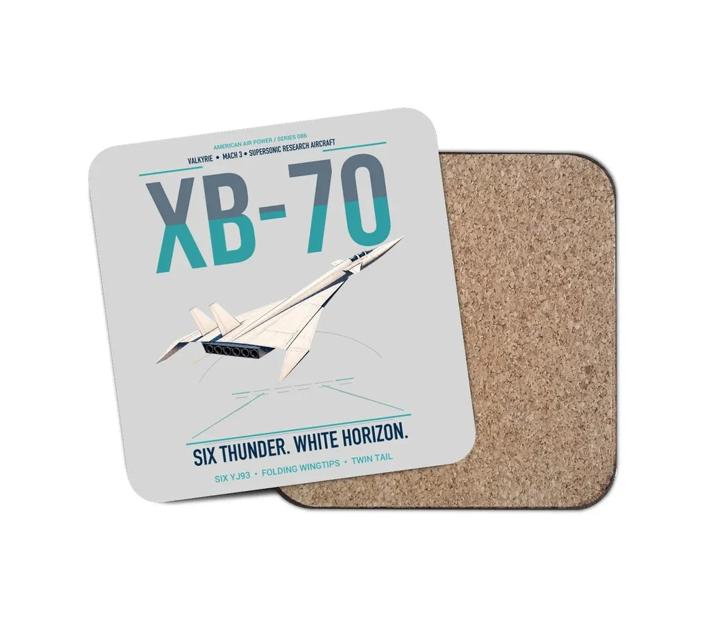 XB-70A Valkyrie design on light gray 1 piece coaster