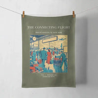Thumbnail for VINTAGE G4088 - The Connecting Flight - Designed Towels design on greenarmy