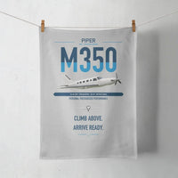 Thumbnail for Piper M350 design on light gray towel