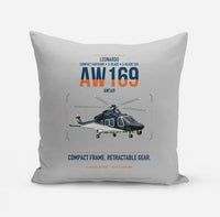 Thumbnail for Leonardo AW169 design on light gray pillow