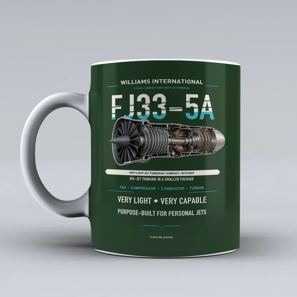 Mug design on dark green fj33 5a