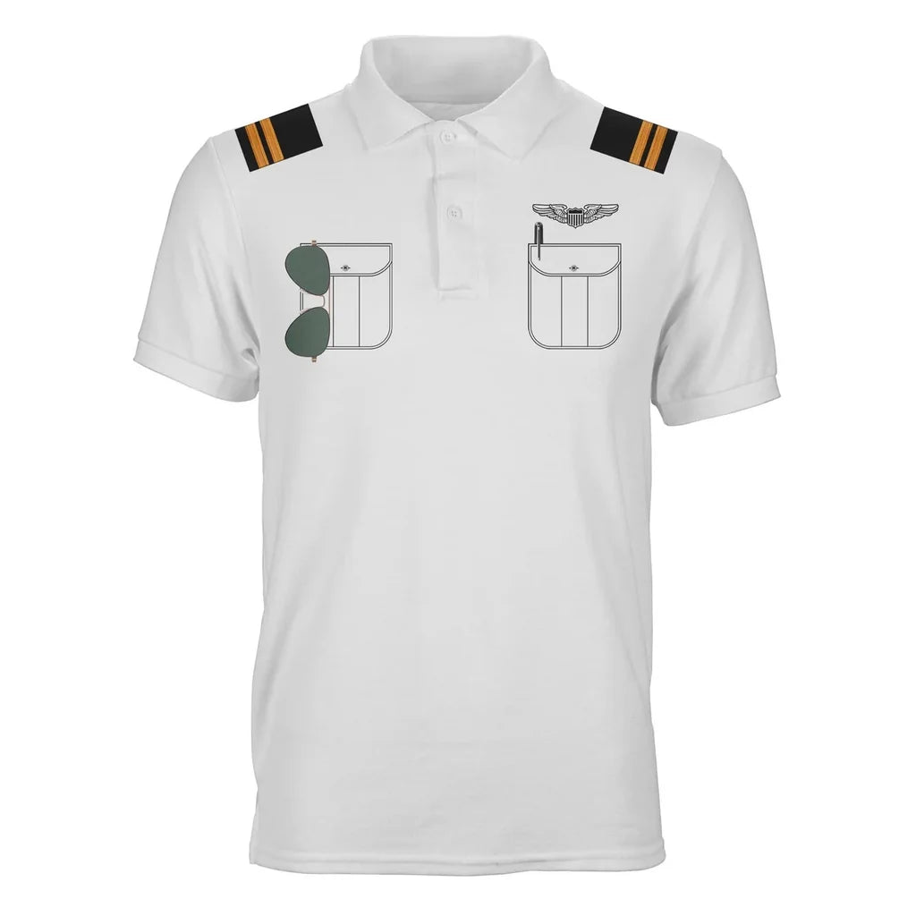 Customisable Pilot Uniform 3D Polo Shirt - view 6